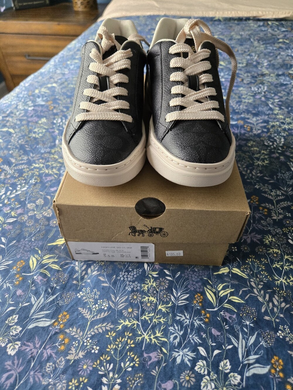 Coach Charcoal/Black High Line Sig CC Sneakers